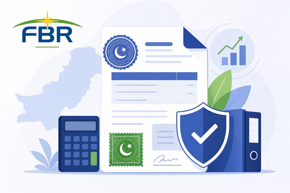 FBR-compliant Pakistan tax invoice format showing NTN STRN and GST compliance concept