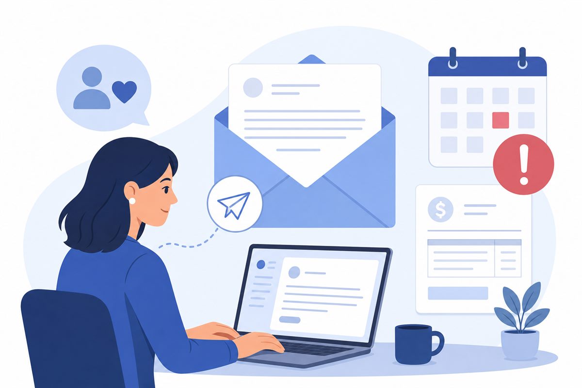 Professional follow-up email reminder for an unpaid overdue invoice