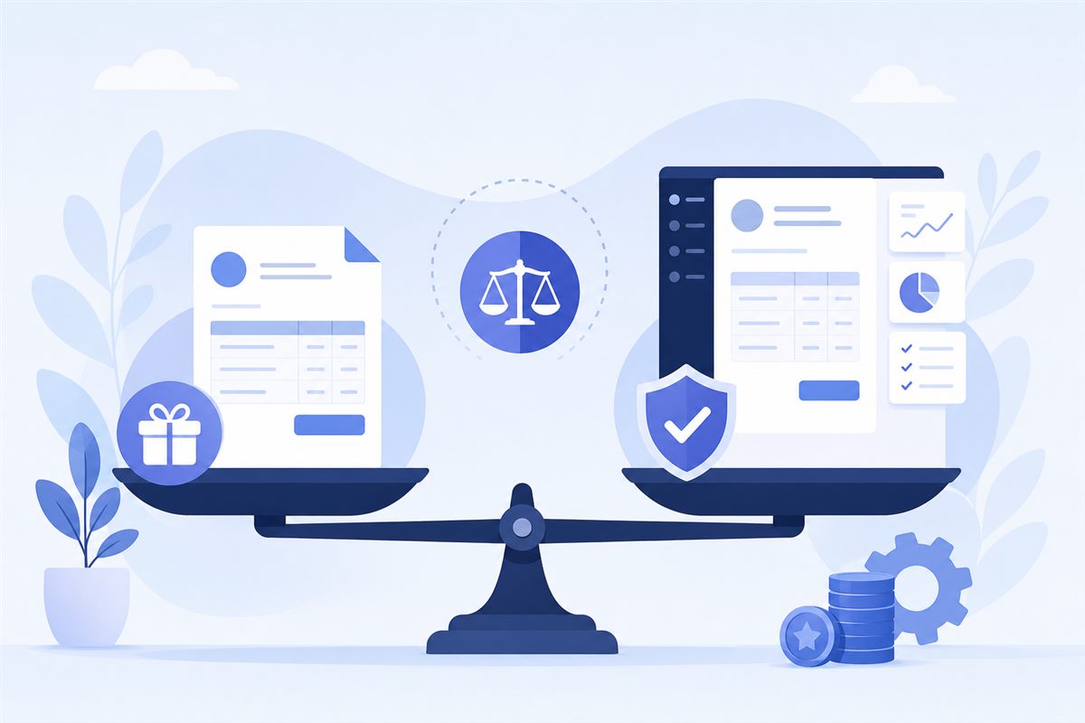 Comparison of free invoice generator versus paid invoicing software options