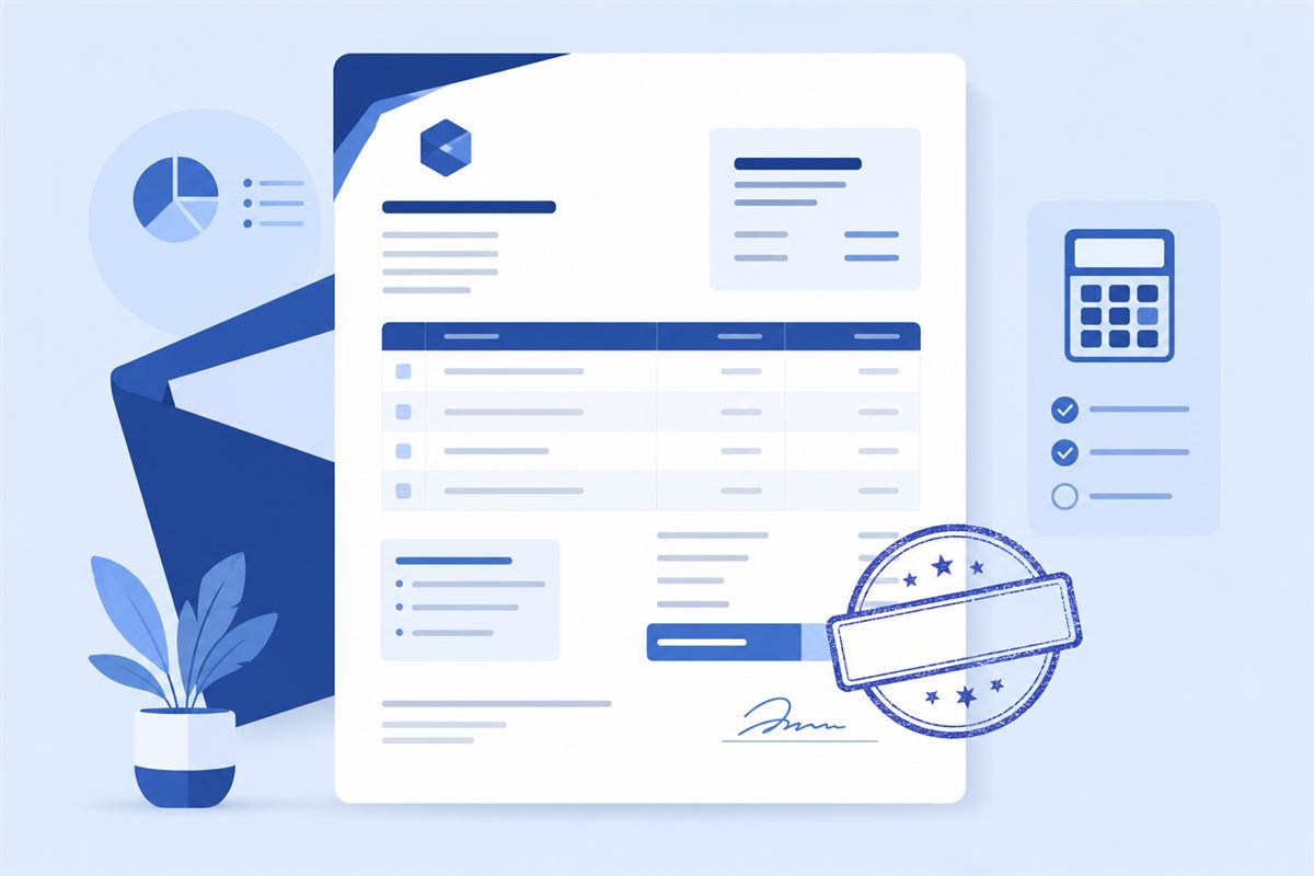Proforma invoice document used as a pricing estimate before final billing